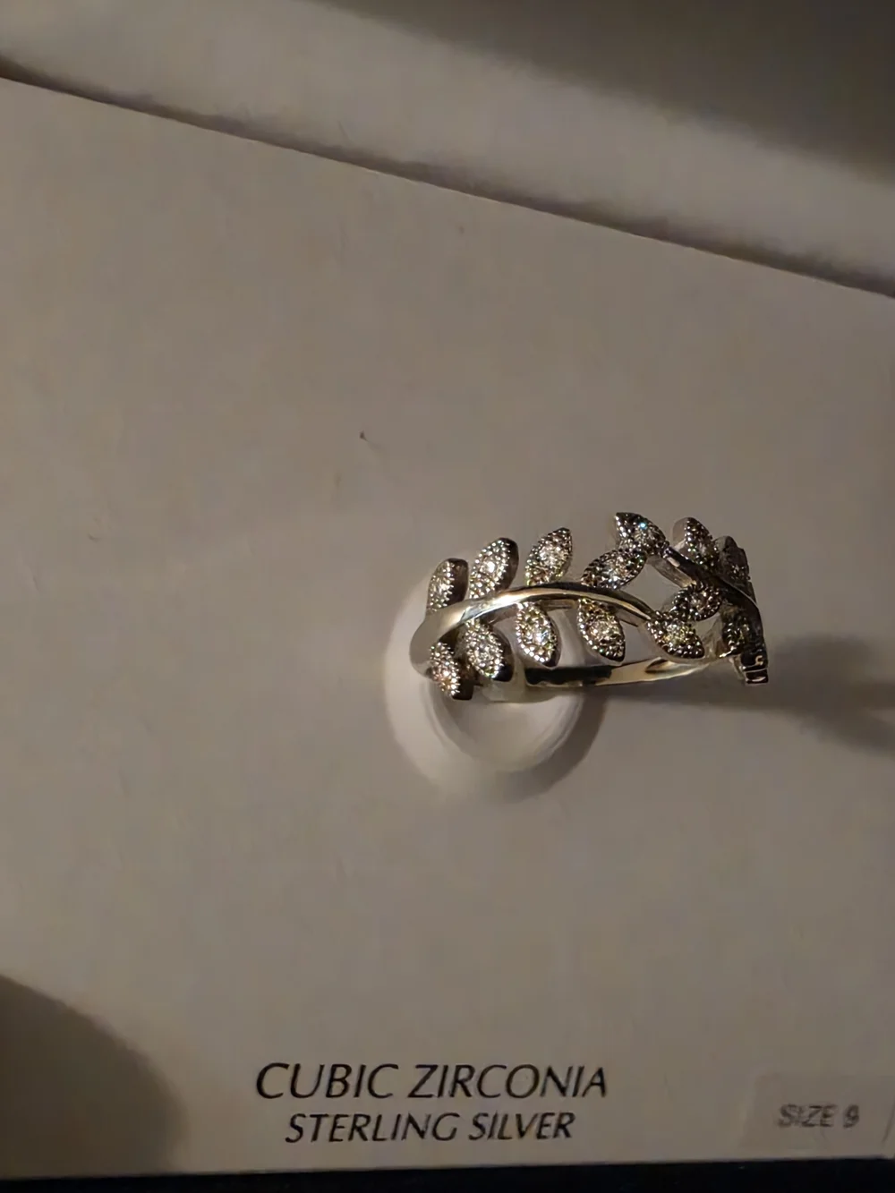 Giani Bernini Sterling Silver Cubic Zirconia Ring Sz 9